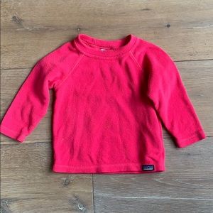Patagonia micro fleece pink crew sweater 12-18m